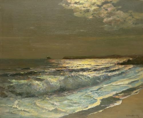 Tableaux Peinture sur Toile la vague déferlante décoration chambre nordique 60x90