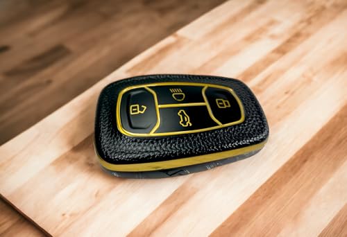 Image of ABUNDANCE Leather TPU Key Cover Compatible for TATA Neon | Harrier | Safari | Tigor | Altroz | Punch | Tiago etc