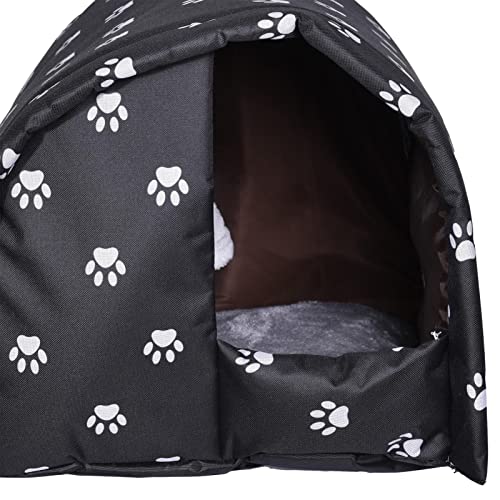 EUBEISAQI Katzenhöhle Bett Geschlossenes Katzenhaus Zelt wasserdichte Katzenhöhle mit Rutschfester Unterseite Warm Oxford- Tuch Haustierhäuser mit Schwammfutter Outdoor Kätzchen Winter Katze-7