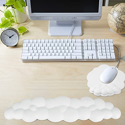 Cloud Wrist Rest Keyboard And Mouse,Cloud Keyboard Wrist Rest Set With Ergonomic Memory Foam,Wrist Support For Keyboard Cloud Wrist Rest For Office,Laptop,Desktop Computer #TOP2