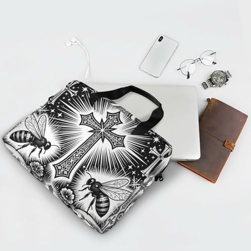 Funda para laptop portátil 15.6 pulgadas con correa y zipper miniatura 6