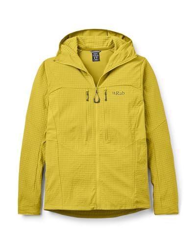 Rab Men's Ascendor Pro Hoody - Fleece Jacket for Climbing, Skiing, & Mountaineering - Dark Pollen - Medium