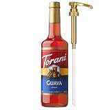Torani Guava Syrup for Drinks, Flavoring for Iced Tea, Lemonade, Sodas, and Cocktails, Glass Bottle with Pump Included, 25.4 Fl Oz