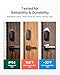 DESLOC B200 Fingerprint Smart Lock with 2 Lever Handles, Keyless Entry Front Door Lock Set, Electronic Keypad Deadbolt, App Control, Auto Lock, Long Battery Life, Secure Home Access