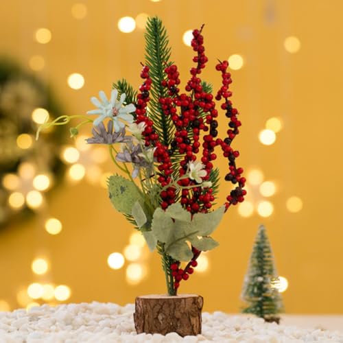 Árbol navideño mini SHINEOFI de madera, crea un ambiente romántico y cálido en Navidad 5