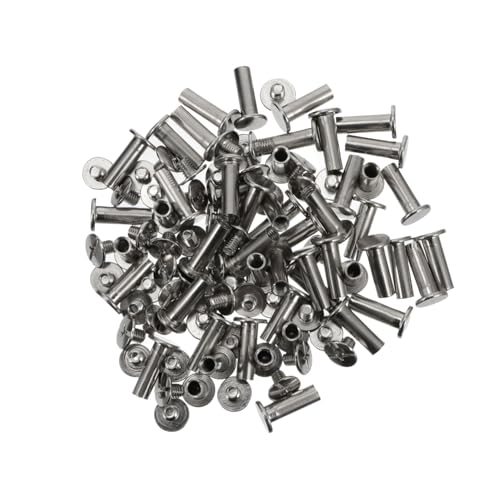 DIYEAH Leather Screw Nail Rivet Button 50 Pcs Binding Screw Set Made of Sturdy Carbon Steel Easy to Use