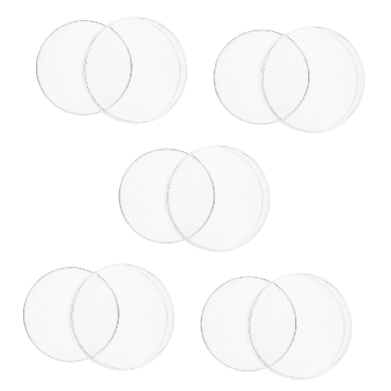 ULTECHNOVO 5 Stück Glas Petrischale Zellkulturplatte Für Laborkulturschale Zellkulturschale Petrischale Laborkulturschale Laborzellkulturplatte Kultivierungsplatte Hoher Borosilikatgehalt