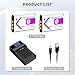 NP-BY1 Battery 2-Pack with Charger Compatible for Sony NP BY1 EN-EL11 Li-60B DLi-78 DB-L70 DB-80, for Sony Action Cam Mini HDR-AZ1 Nikon Coolpix S550 S560 Olympus FE-370 L50 M50 M60 S1 V20 W60 W80