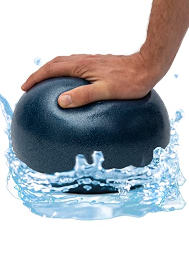 Traptix Robuster & Kleiner Wasserball aufblasbar - Phthalatfrei & BPA-frei - Griffiger Soft-Strandball für Klein & Groß - Riesen Spaß im Wasser und an Land (23cm blau)