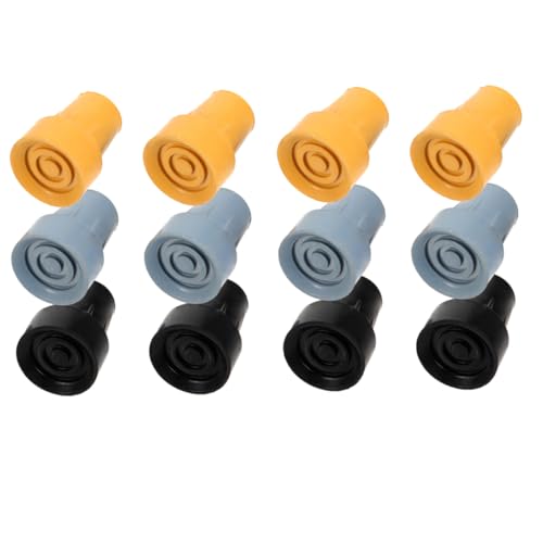 FRCOLOR Stability Walking Cane Tips Non Crutch Pads for Trekking Poles Hiking Sticks