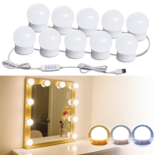 HELOIE LED Vanity Mirror Lights for Makeup Dressing Lighting,Stick On