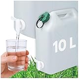 Eau propre à portée de main à tout moment – Idéal pour le camping, le jardin ou la maison – grâce au robinet pratique toujours dosable avec précision.