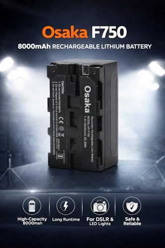 Image of Osaka Bi-Color Dimmable LED Video Light OS-LED-308 Pocket LED Slim for All DSLR Video Cameras YouTube Video tiktok Photography Shooting with F750 Battery 8000 mAh and Fast Charger