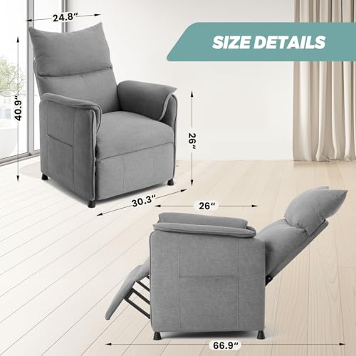 Sillón reclinable con masajes y calefacción Gris miniatura 2