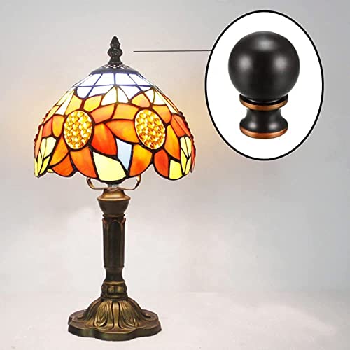 Image of TWDRTDD Lamp Finials,1-1 /2 Inch Tall Retro Oil Rubbed Ball Knob Lamp Shade Finial Decoration for Tabletop Lamps or Floor Lamps (Ball,ORB)