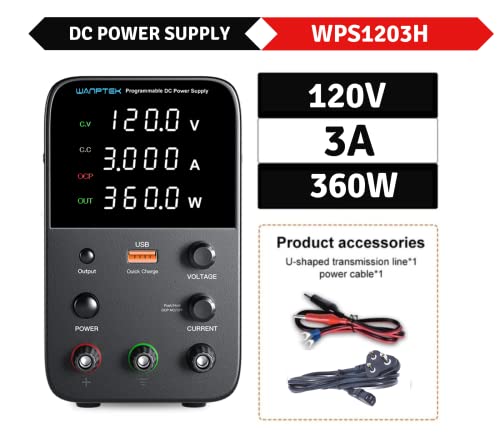 Image of WANPTEK-CHAALAKAM SMPS Variable DC Power Supply 0-120V & 0-03A (360W) WPS1203H - 03 Window 04 Digit Display