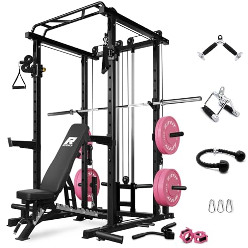 RitFit Multi-function Squat Rack Power Cage PPC03 Cable