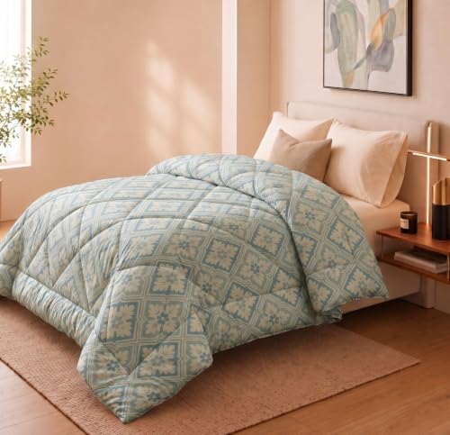 Image of HOMEKART 220 GSM Reversible Microfiber AC Comforter /Duvets for Mild Winter | All Season King Size 3 Layered Quilted Blanket for Double Bed (220 cm x 240 cm,Grey