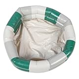 DECOMELODY Aufblasbarer Runder Kinderpool PVC Kleines Planschbecken mit Retro Grün Streifen Leicht...