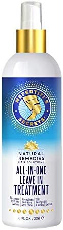 Nefertiti's Secrets All In One Leave-In Conditioner | Moringa Oil & Rosemary Hair Conditioner | Strengthen Hair & Stimulates Hair Growth | Hair Repair | 8 Oz / 236 mL…