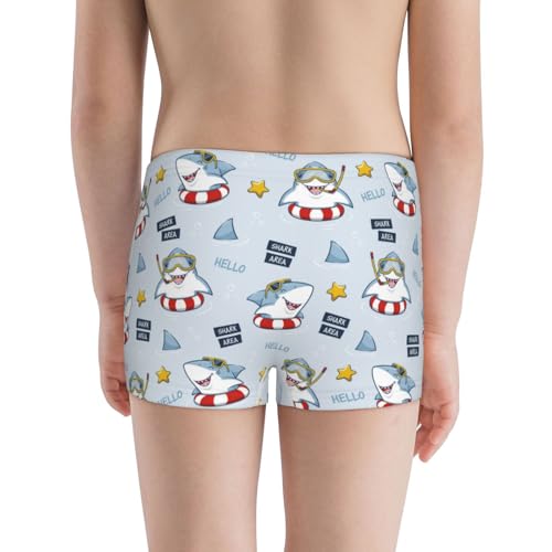Boys' Cotton Boxer Brief Soft Underwear-Swimming Shark3