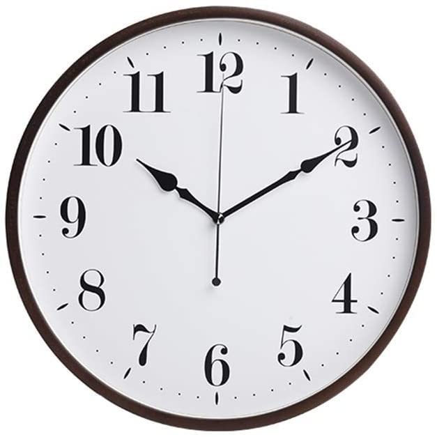 Horloge murale en bois ronde de 32 cm pour décoration intérieure de maison