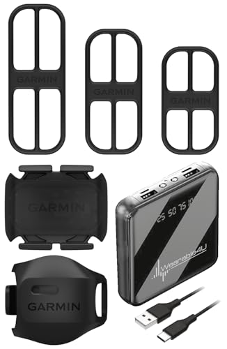 Garmin Bike Speed Sensor 2 and Cadence Sensor 2 with Wearable4U PowerBank Bundle