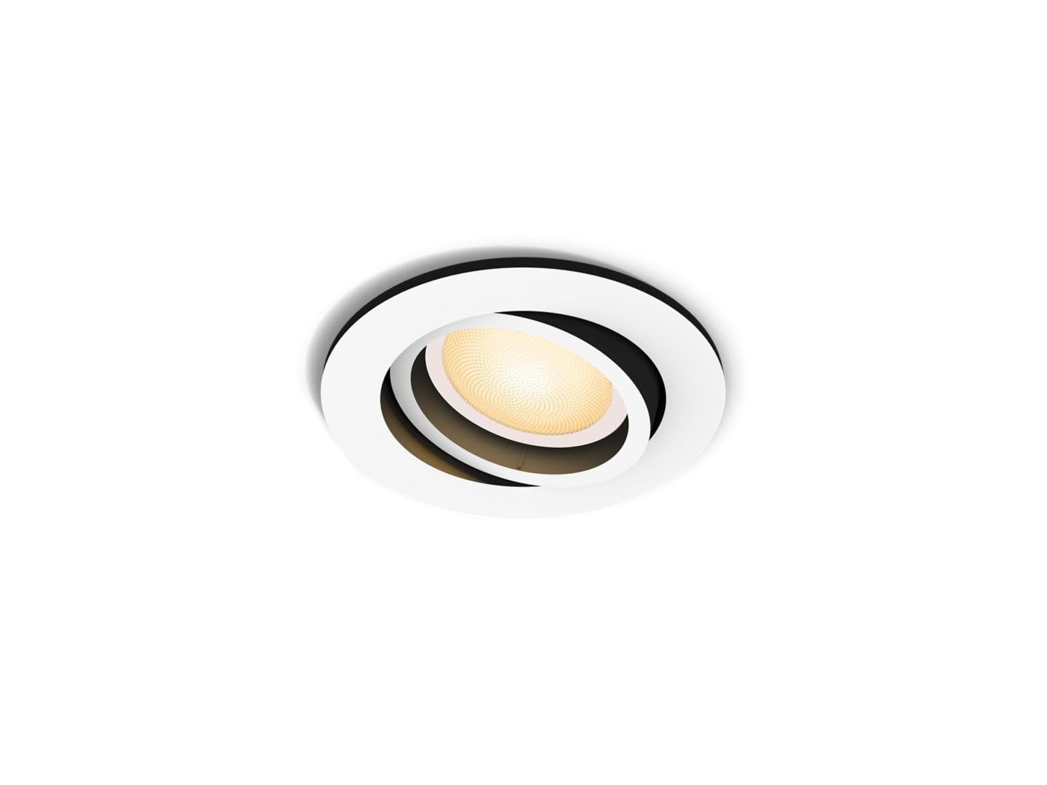 Philips Hue- Foco Empotrable LED Milliskin, Pack de 1, Color Blanco, Luz Blanca de Cálida a Fría, Compatible con Alexa y Google Home, Iluminación Interior, salón, pasillos