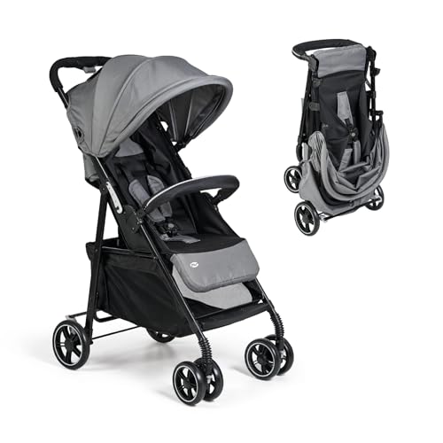 MS BabyWorld – Passeggino STREET – Carrello bimbo leggero | Dalla nascita fino a 36 mesi o 22 kg | Con ammortizzatori | Cappottina XXL | Reclinazione massima