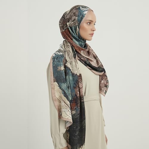 KARACA Muslim Hijab Scarf for Women | Patterned and Shiny Head Scarf 27" - 78" | Long Wrap Shawl Scarves Islamic Turban4