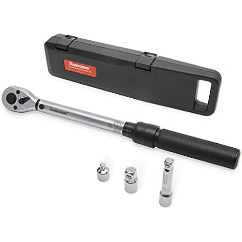 FOURROBBER Torque Wrench Set 3/8-inch Drive Click Dual-Direction Adjustable 72-Tooth Torque Wrench with Buckle 10-60Nm,Bicycle Maintenance Kit for Road & Mountain Bikes Cover