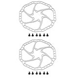 ECSiNG 160mm Steel Disc Brake Rotors for Road Gravel Mountain Bikes with 6 Bolt
