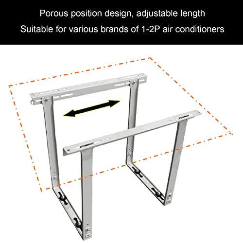 Support de plafond pour climatiseur split en acier galvanisé robuste