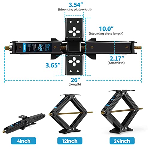 [Upgrade] Kohree 6000lbs RV Stabilizer Leveling Scissor Jacks 24" for
