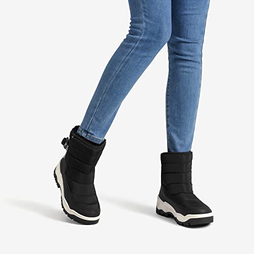 Dream Pairs Women's Winter Snow Boots Waterproof Insulated, Warm And Comfortable Faux Fur Ladies Ankle Booties Fashion Short Boots,Sdsb2204W,Black,Size 9 #TOP4