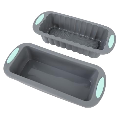 Alomejor Ensemble de Moules à Pain en Silicone Antiadhésifs, Ustensiles de Cuisson Durables pour Brownies et Pain de Viande, 2 Pièces pour Boulangers à Domicile