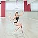 Mocuceom Aerial Lyra Hoop Set, Professional Single-Point Aerial Yoga Hoop Equipment with 3.28 ft Round Sling Length, Stainless Steel Circus Aerial Ring Kit for Fitness Dancing Training Performance