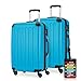 Produktbild HAUPTSTADTKOFFER - Spree - Koffer-Set 2 x Mittelgroßer Hartschalenkoffer Rollkoffer 65 cm, 74 Liter + Kofferanhänger, erweiterbarer Reisekoffer, 4 Rollen, TSA, Cyanblau