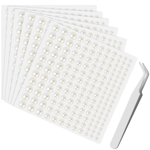 Sularpek 990 Pcs Perle a Coller, Autocollants de Perles, Strass Autocollant, Autocollants Perles...