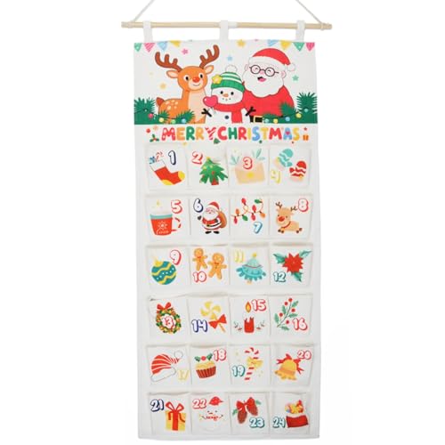 AIGOCITY Adventskalender zum Befüllen aus Stoff 2025, Adventskalender...