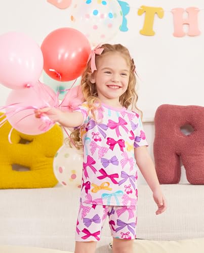 babee Reshinee Baby Pajamas Girls Summer Short Sleeve 18-24 Months Unicorn Mermaid Snug Fit 2pcs — view 2