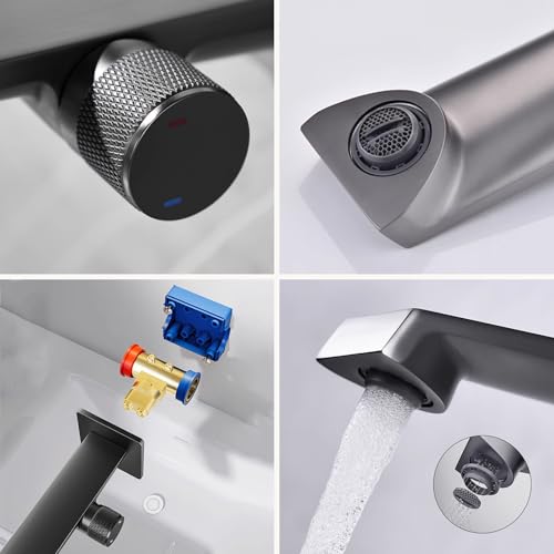 Mitigeur de lavabo encastré mural pour optimiser l'espace vasque - 6
