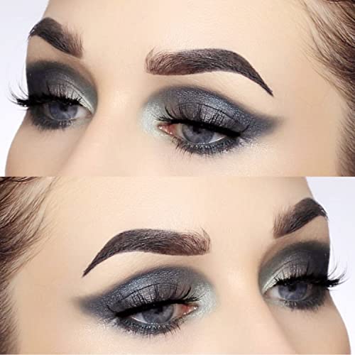 10 Colors Black Smokey Eyeshadow Palette,Gray Silver Glitter Neutral Shimmer Smokey Eye Eyeshadow Palette,Blue Cool Toned High Pigmented Long-Lasting Waterproof Make Up Pallets Kit Advanced Eyeshadow Brush #TOP3