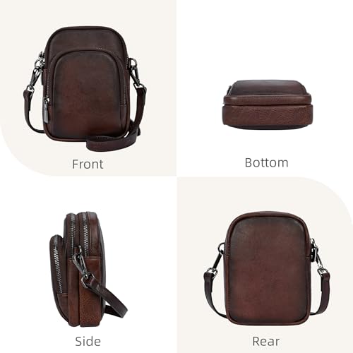 Image of Iswee Genuine Leather Purses for Women Shoulder Handbags Designer Hobo Crossbody Purse Top Handle Purse