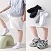 EPEIUS Kids' Low Cut Ankle Socks Cotton Seamless Toe Sport Athletic Socks for Boys Girls 8-11 Years White 6 Pack