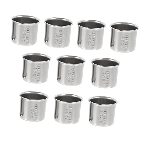 Alipis 40ml Laboratory Measuring Cup Stainless Steel Medicine Cup Wide Mouth Rustproof Accurate Scale for Boys and Girls Adults