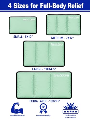 Image of Ice Pack for Injuries Reusable, Soft Gel Flexible - (Large: 11 inchx14.5 inch) for Hip, Shoulder, Knee, Back - Comfy Cold Pack Compress for Swelling, Bruises, Surgery (Mint-Green, 1 Pack)