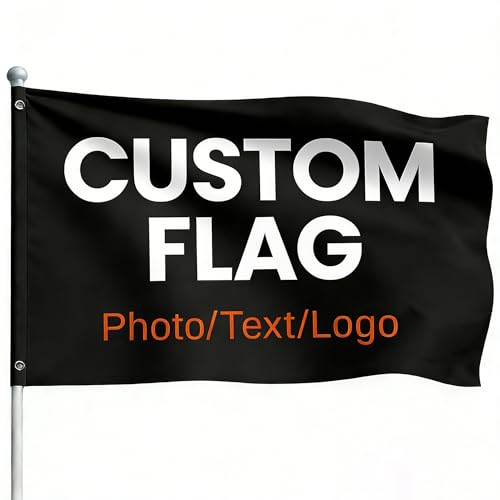 Personalisierte flagge selbst gestalten fahne selbst gestalten Einseitiger Druck Beidseitiger 4 Größen Upload Eigenes Logo/Bild/Wörter (Einlagiger Stoff Einseitiger Druck 2x3FT (60x90cm))