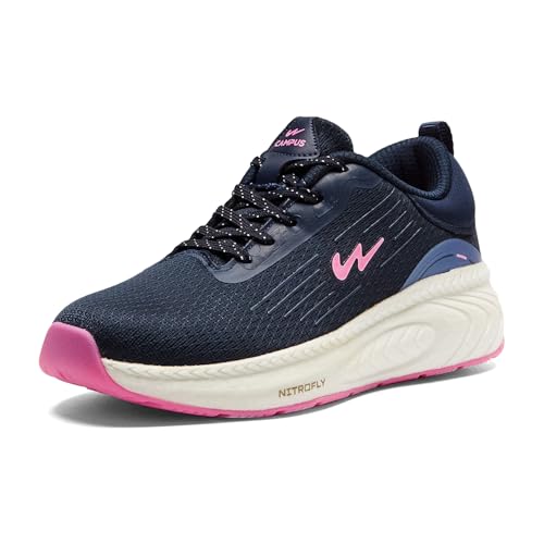 Campus Women's MALORE Navy/Pink Running Shoes - 6UK/India 1 Pair