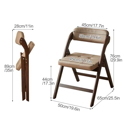 Tabouret en bois massif marron compact pour manquer de sièges à table - 3